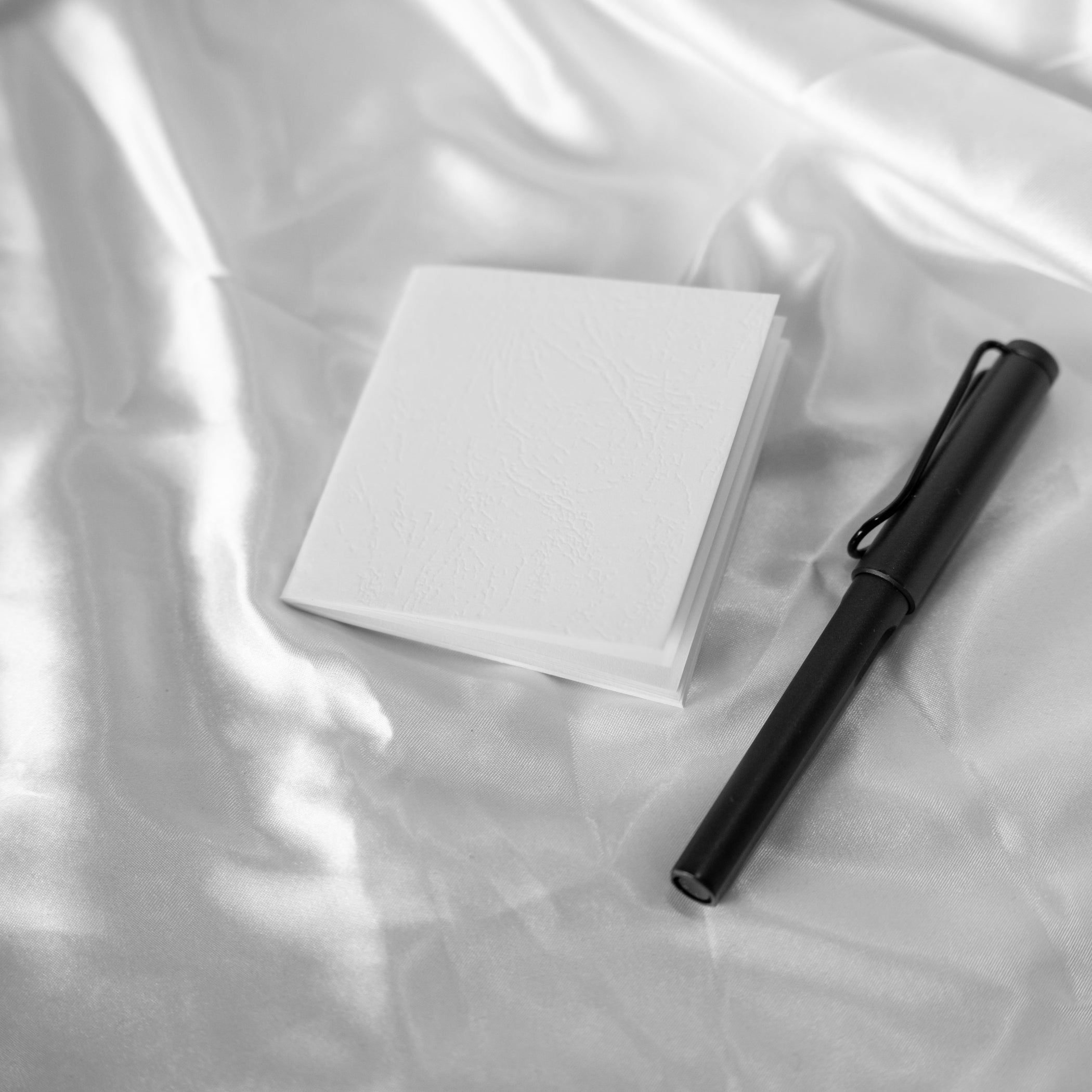 White Opal Note | Textured Square Notebook– Obsidian Notes