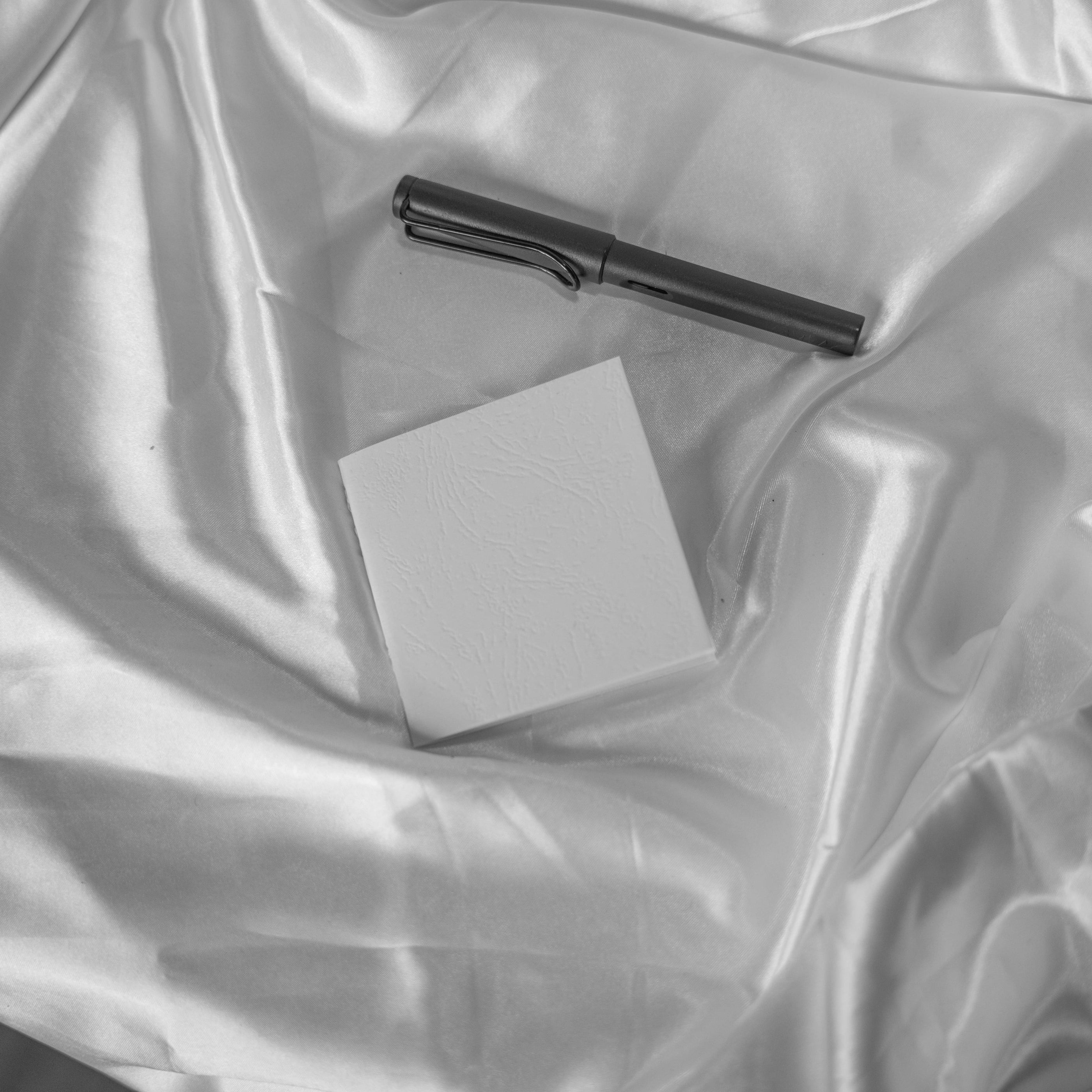 White Opal Note | Textured Square Notebook– Obsidian Notes