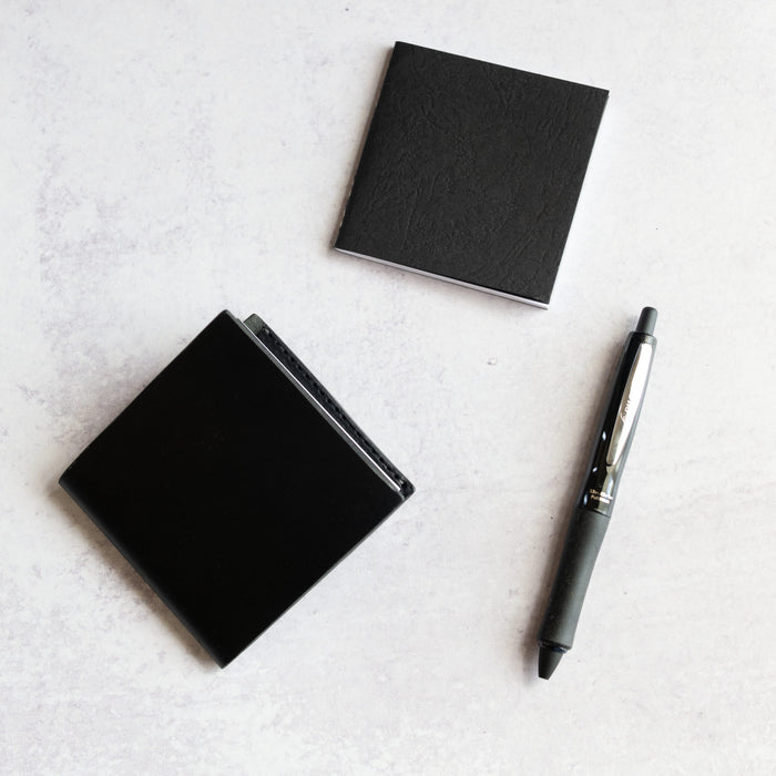 Everyday Pocket Notebook | Black Leather Notebook Cover