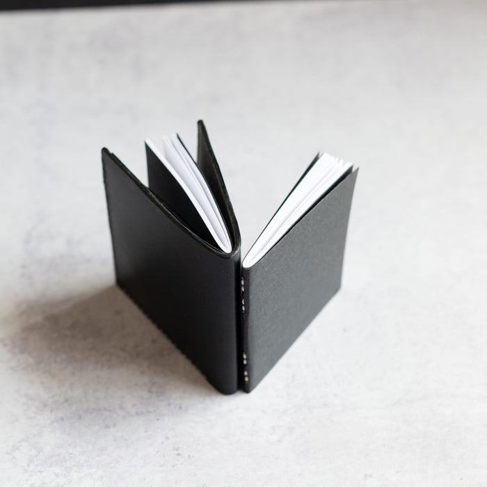 Everyday Pocket Notebook | Black Leather Notebook Cover