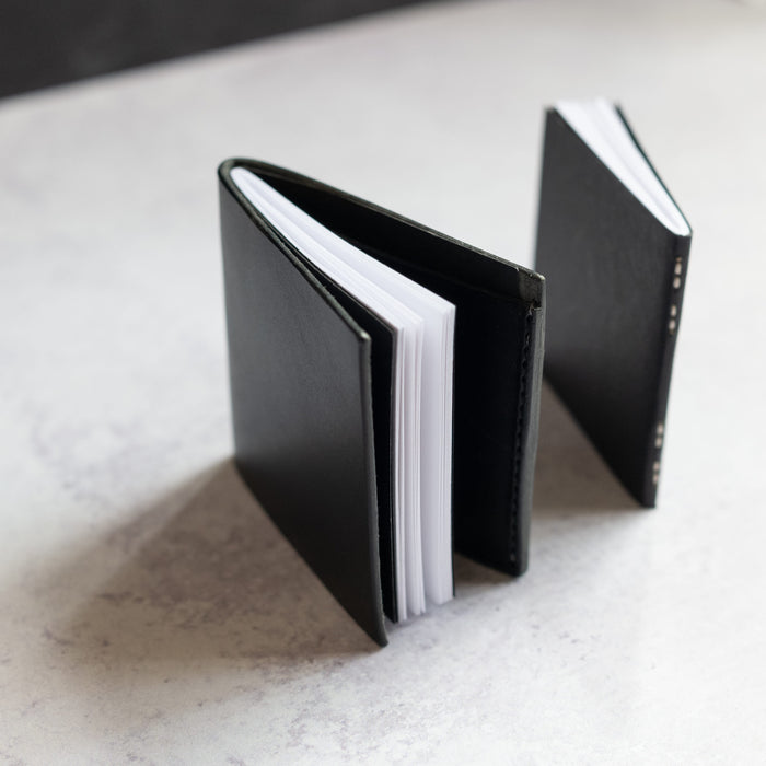 Everyday Pocket Notebook | Black Leather Notebook Cover