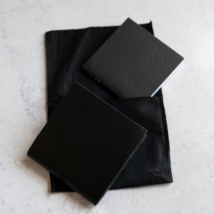 Everyday Pocket Notebook | Black Leather Notebook Cover