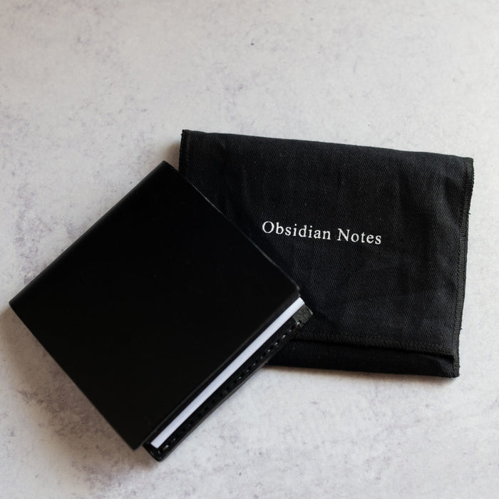Everyday Pocket Notebook | Black Leather Notebook Cover