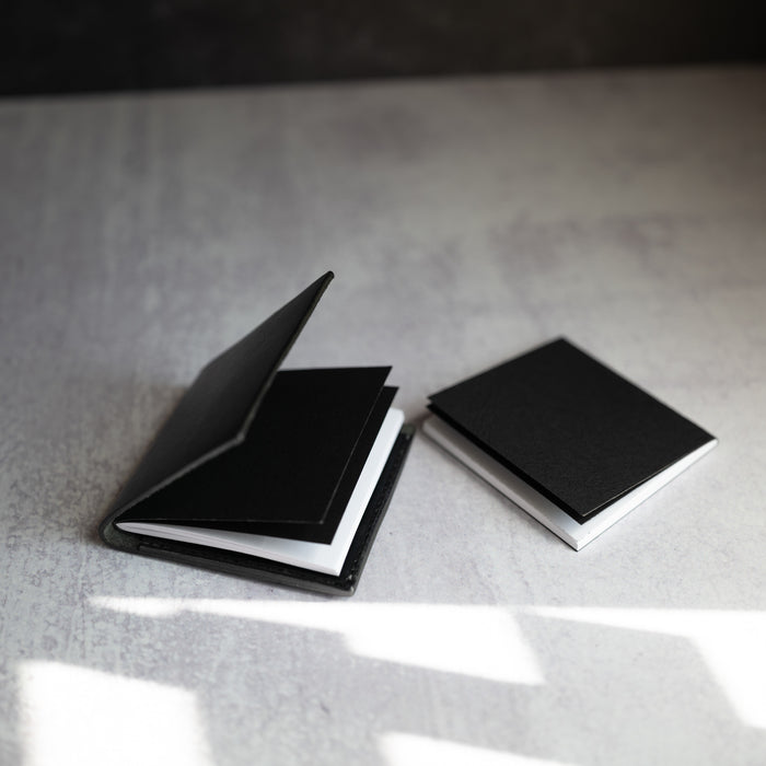 Everyday Pocket Notebook | Black Leather Notebook Cover