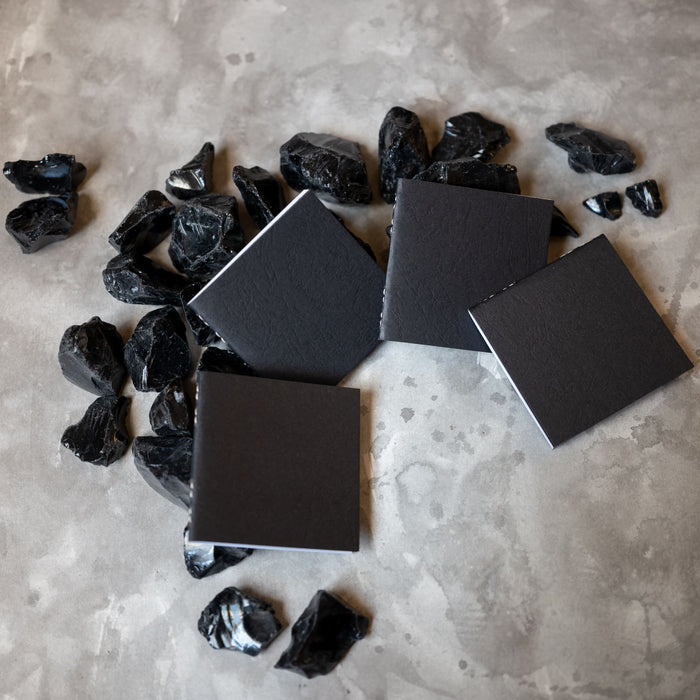 Obsidian Note | Textured Square Notebook