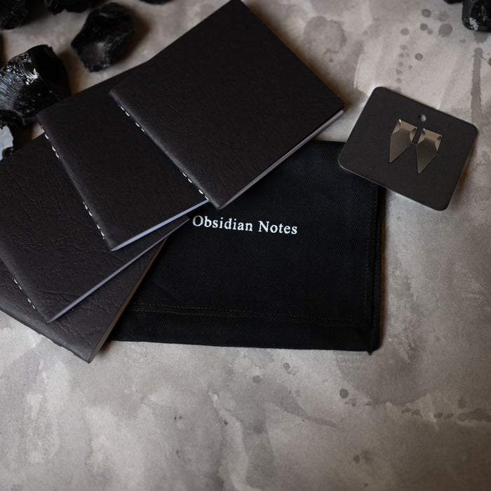 Obsidian Note | Textured Square Notebook