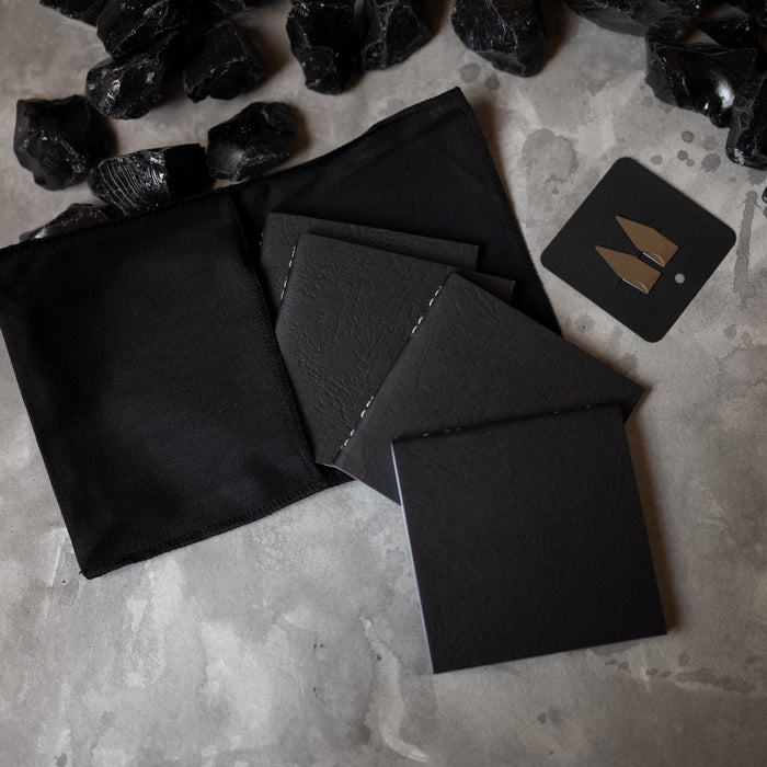 Obsidian Note | Textured Square Notebook