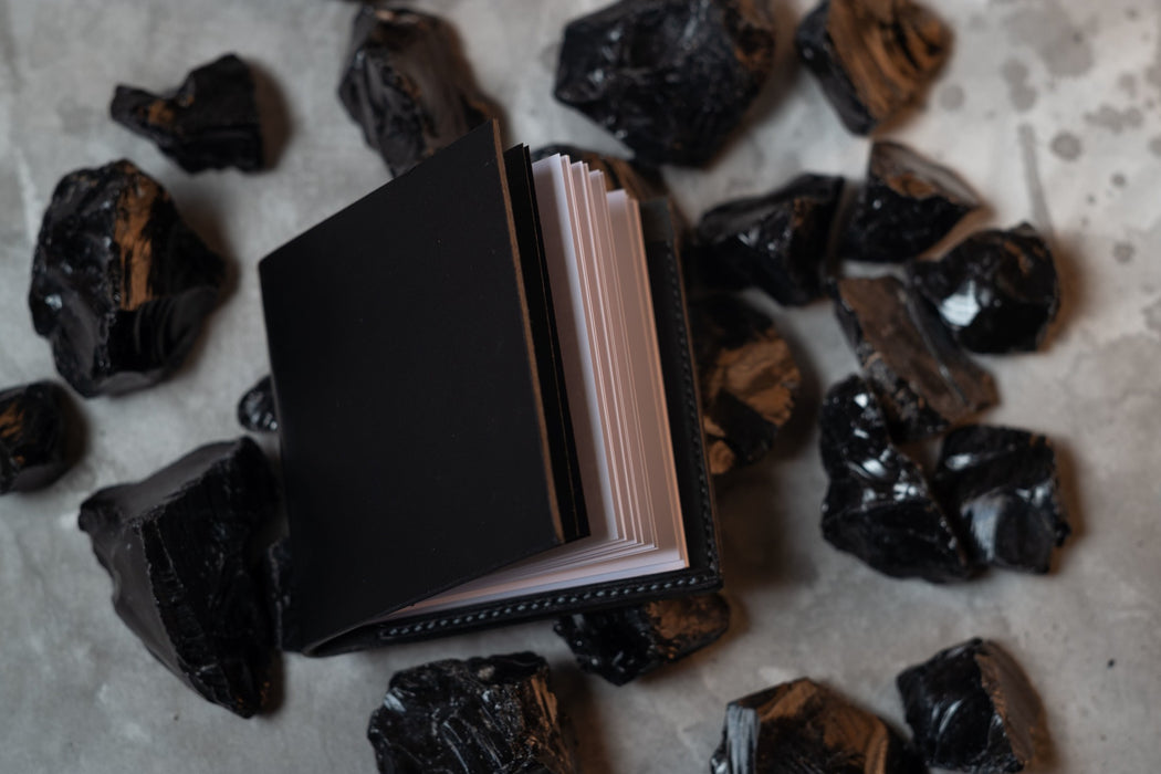 Obsidian Pocket Journal | Refillable Leather Journal