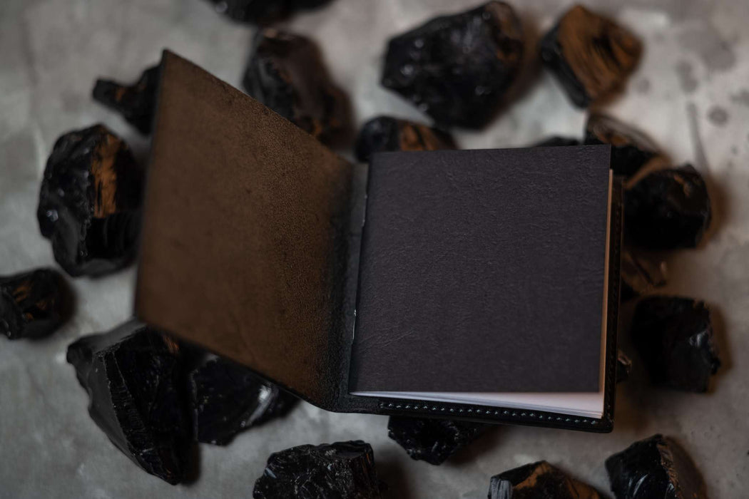 Obsidian Pocket Journal | Refillable Leather Journal