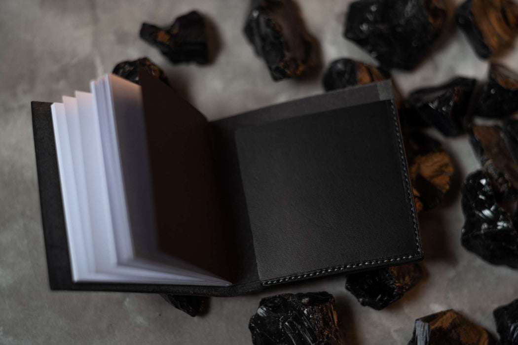 Obsidian Pocket Journal | Refillable Leather Journal